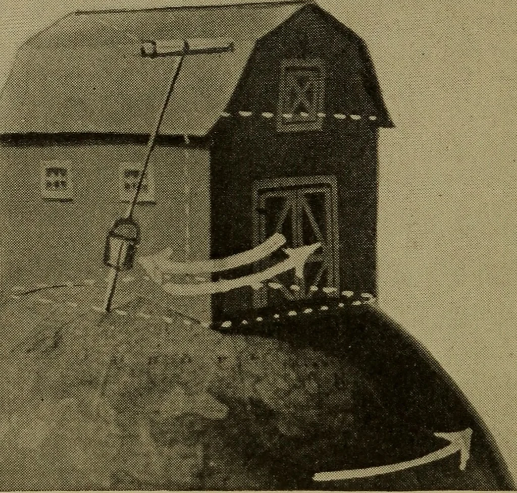 An illustration from The sky movies, 1922, leaf 95