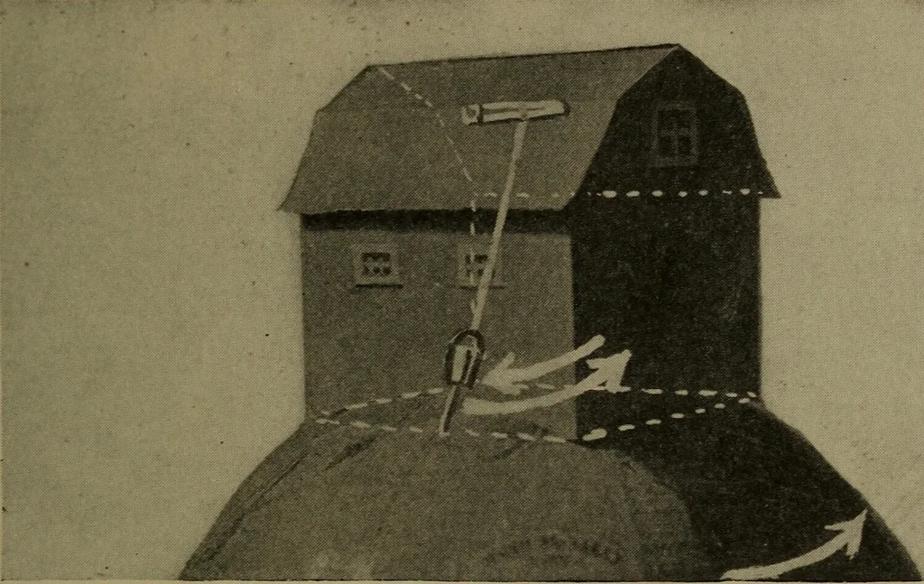 An illustration from The sky movies, 1922, leaf 96