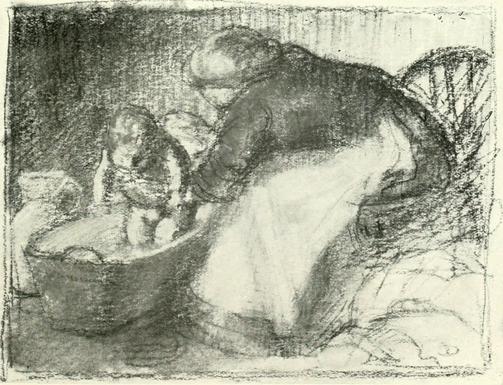 An illustration from The Slade; a collection of drawings and some pictures done by past and present students of the London Slade School of Art, MDCCCXCIII-MDCCCVII, 1907, leaf 76