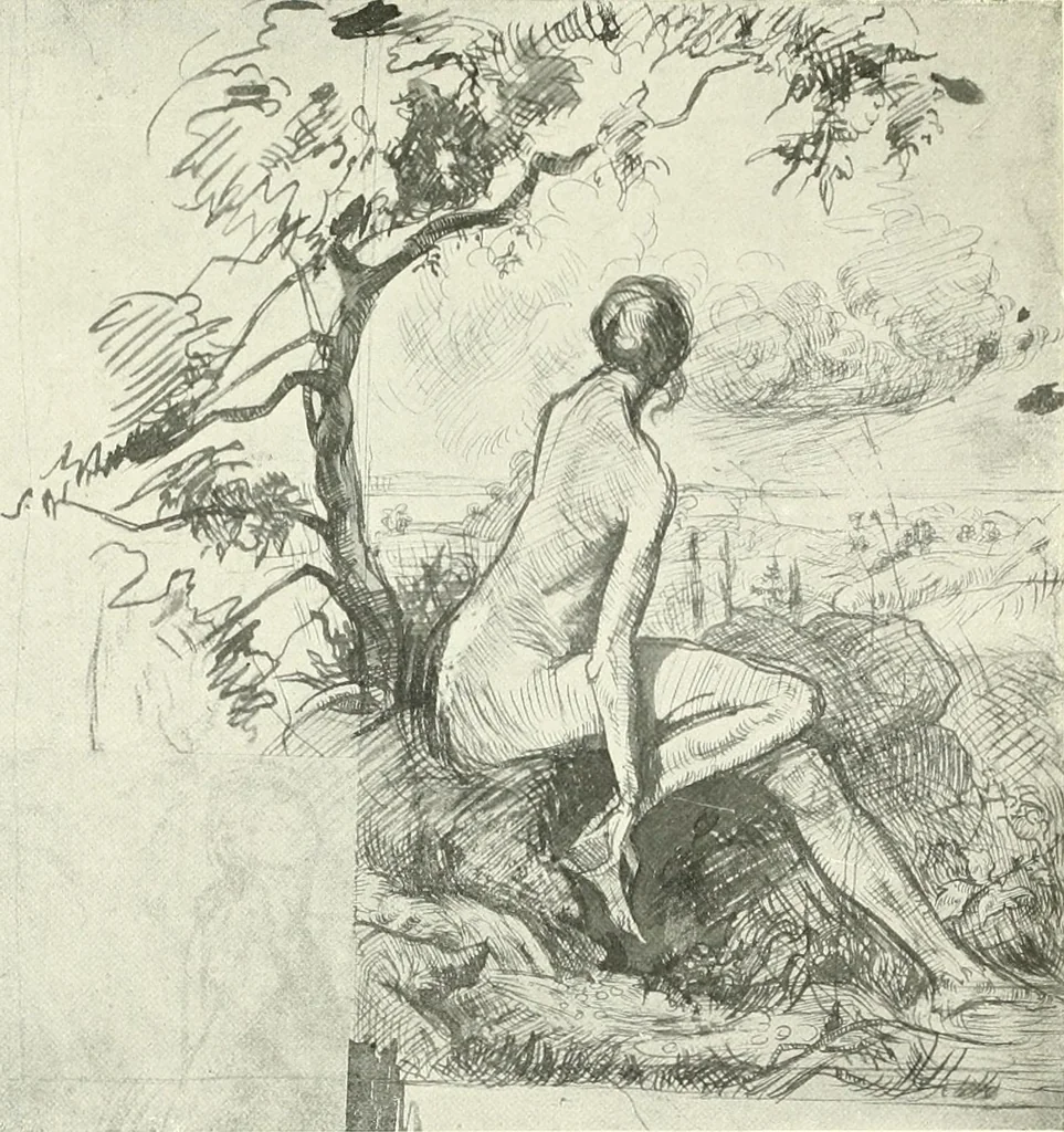 An illustration from The Slade; a collection of drawings and some pictures done by past and present students of the London Slade School of Art, MDCCCXCIII-MDCCCVII, 1907, leaf 94