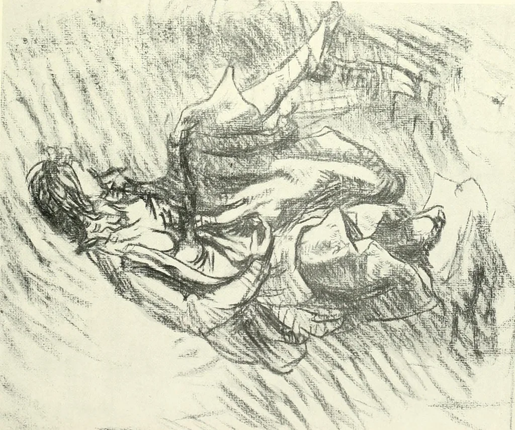 An illustration from The Slade; a collection of drawings and some pictures done by past and present students of the London Slade School of Art, MDCCCXCIII-MDCCCVII, 1907, leaf 98