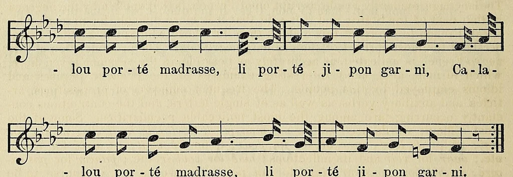An illustration from Slave songs of the United States, 1867, leaf 174