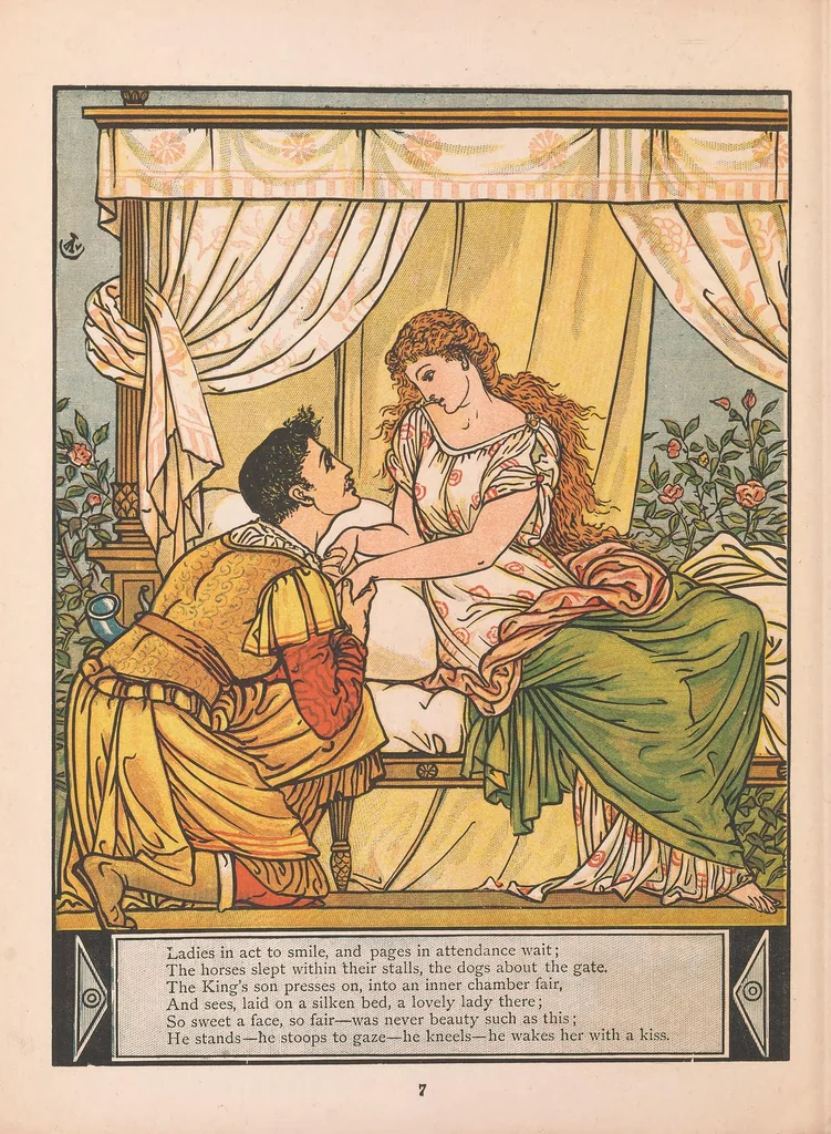 An illustration from The sleeping beauty, 1876, leaf 10