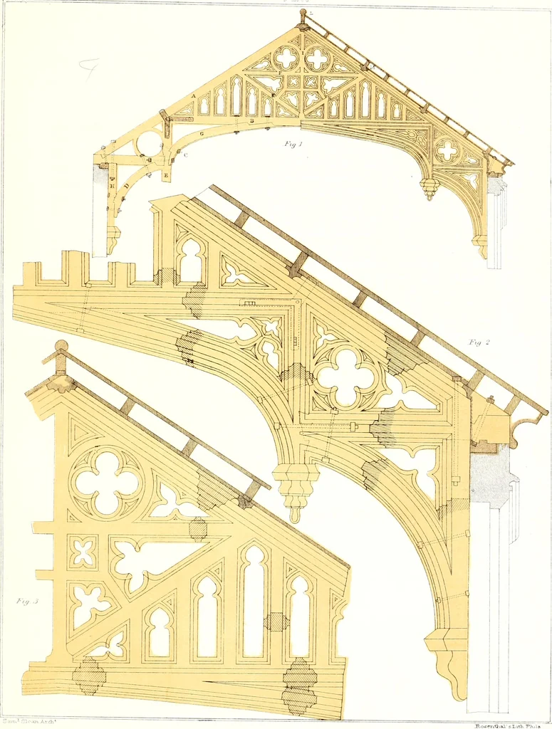 An illustration from Sloan's constructive architecture : a guide to the practical builder and mechanic, 1859, leaf 46
