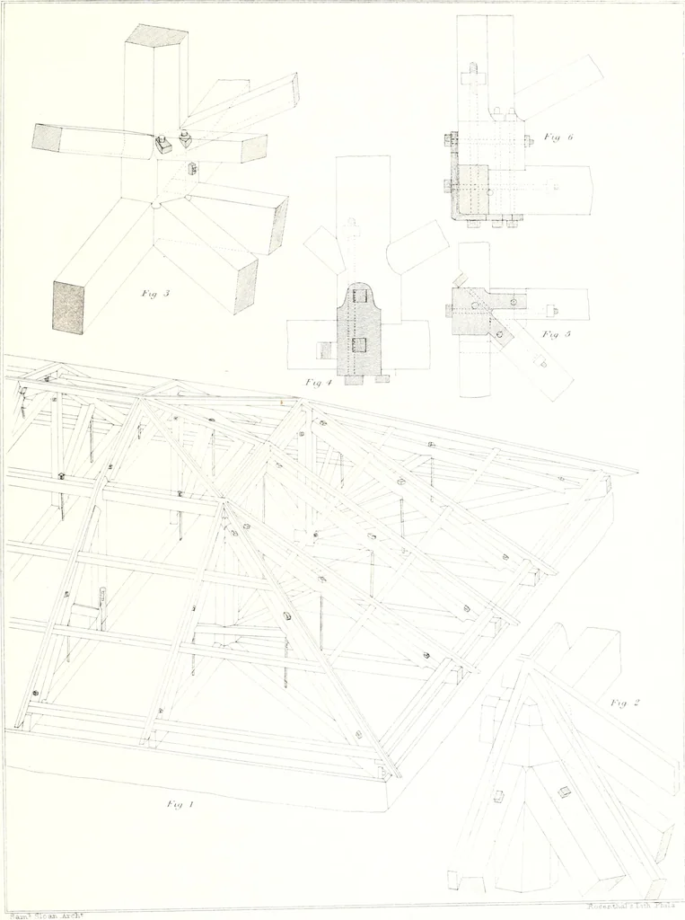 An illustration from Sloan's constructive architecture : a guide to the practical builder and mechanic, 1859, leaf 62