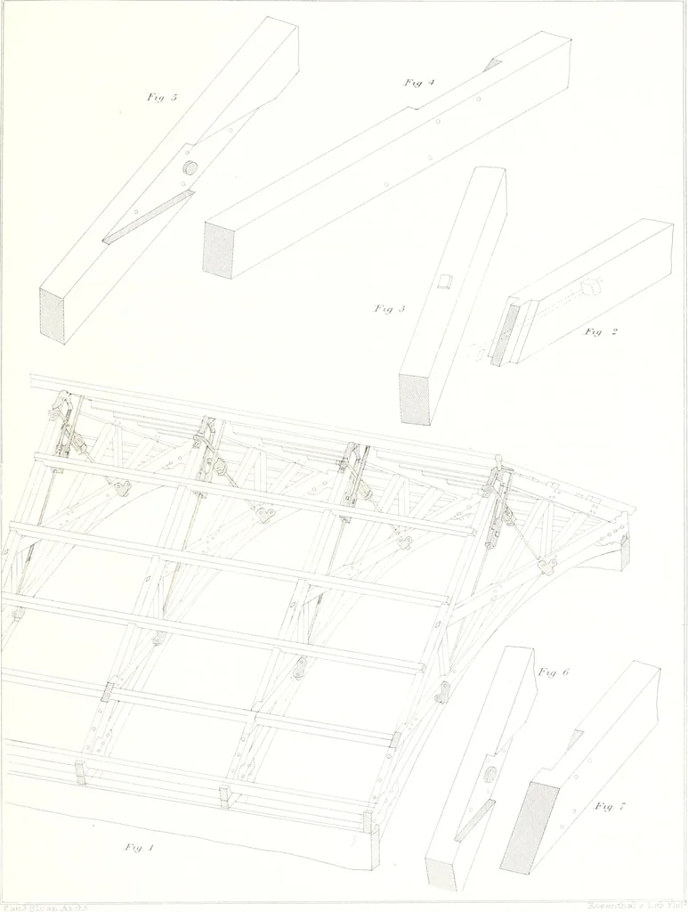An illustration from Sloan's constructive architecture : a guide to the practical builder and mechanic, 1859, leaf 70