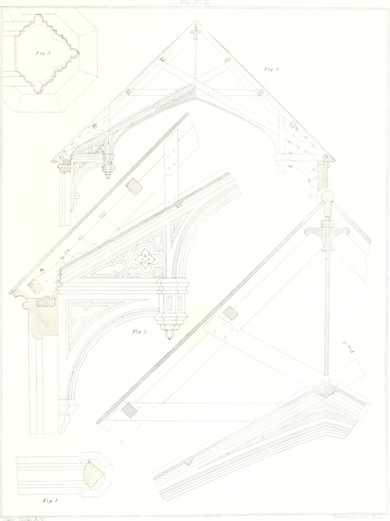 An illustration from Sloan's constructive architecture : a guide to the practical builder and mechanic, 1859, leaf 90