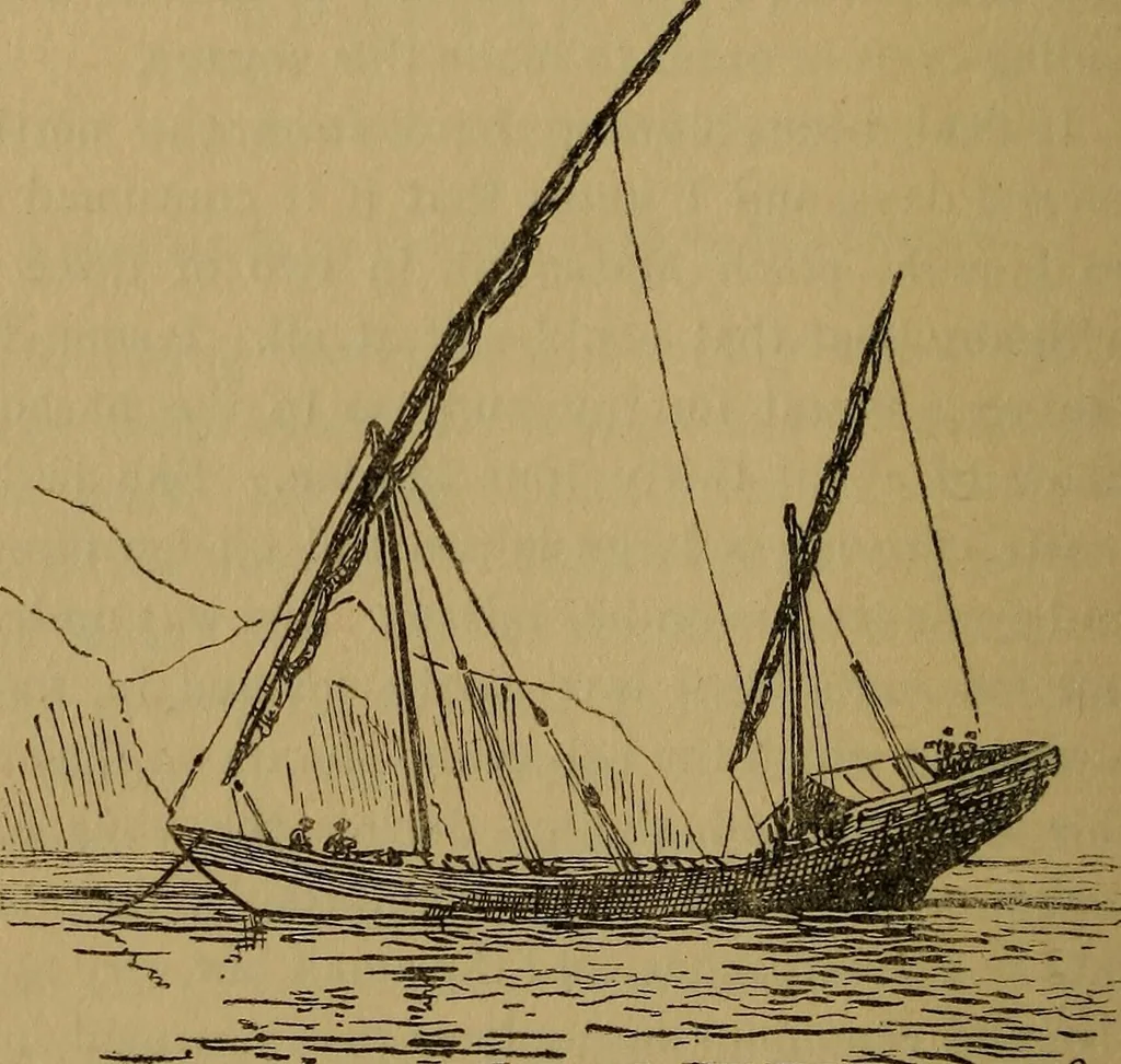 An illustration from Small-boat sailing; an explanation of the management of small yachts, half-decked and open sailing-boats of various rigs; sailing on sea and on river; cruising, etc, 1902, leaf 285