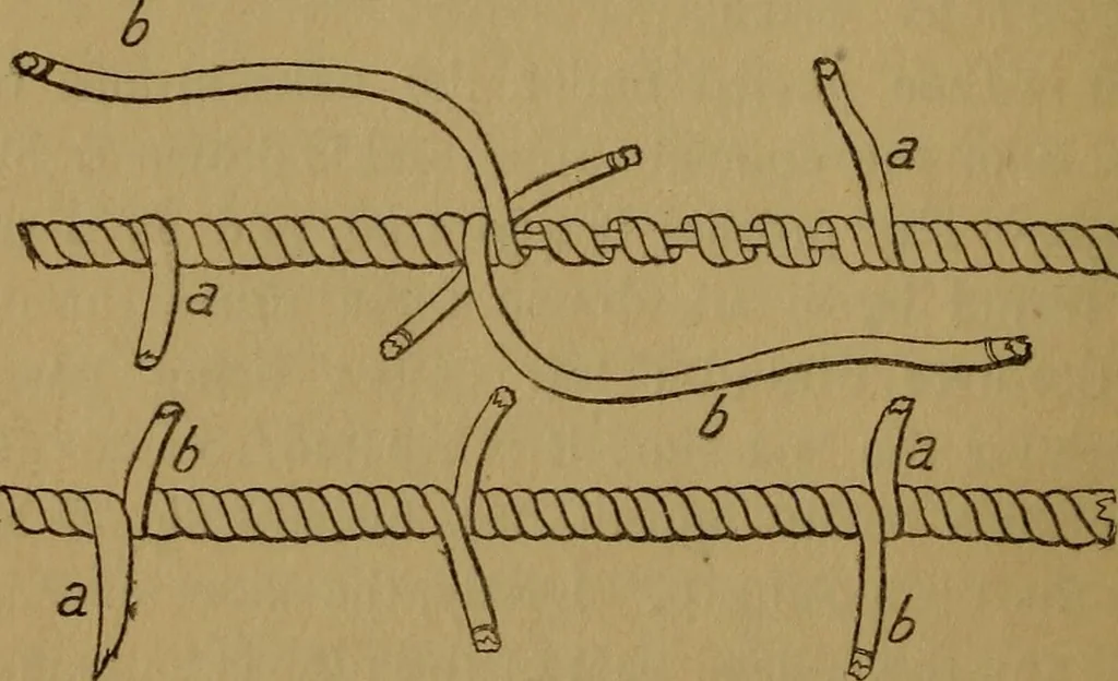 An illustration from Small-boat sailing; an explanation of the management of small yachts, half-decked and open sailing-boats of various rigs; sailing on sea and on river; cruising, etc, 1902, leaf 47