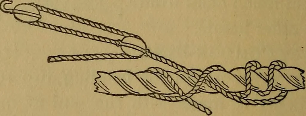 An illustration from Small-boat sailing; an explanation of the management of small yachts, half-decked and open sailing-boats of various rigs; sailing on sea and on river; cruising, etc, 1902, leaf 51