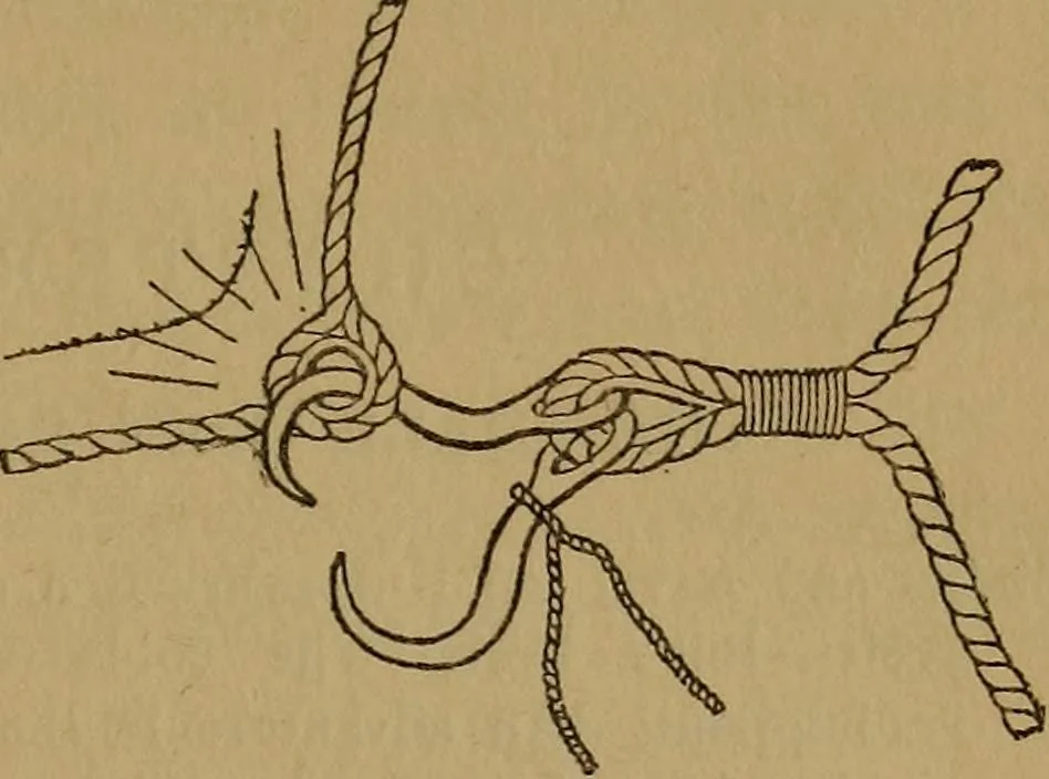 An illustration from Small-boat sailing; an explanation of the management of small yachts, half-decked and open sailing-boats of various rigs; sailing on sea and on river; cruising, etc, 1902, leaf 58