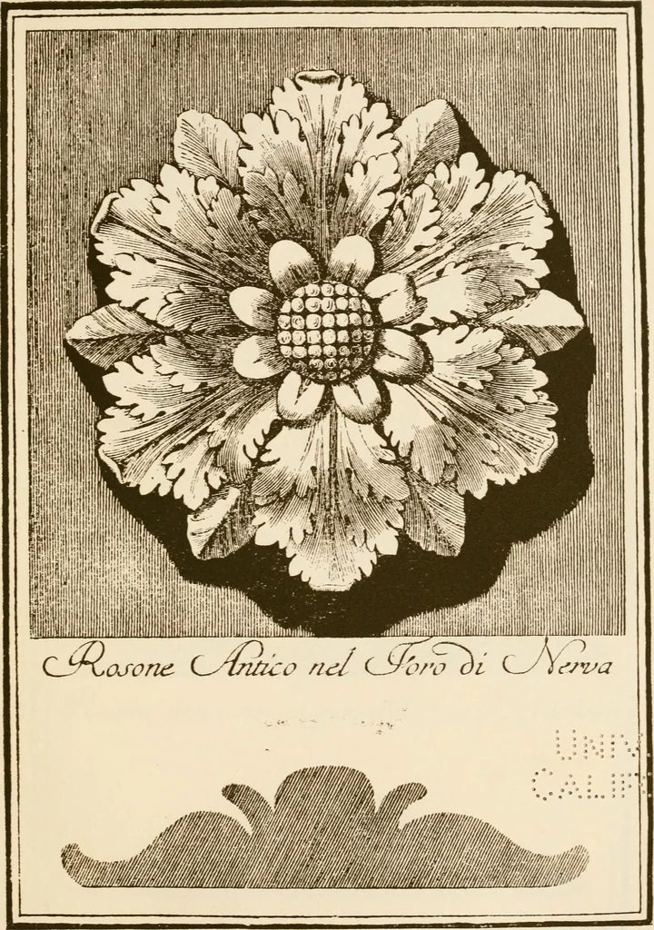 An illustration from A small collection of ancient rosettes as found on Roman monuments, 1913, leaf 10