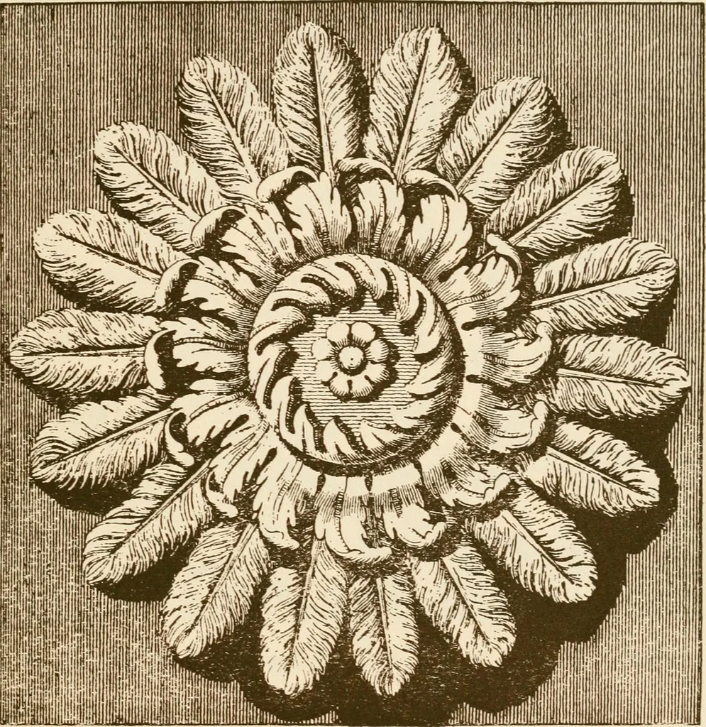 An illustration from A small collection of ancient rosettes as found on Roman monuments, 1913, leaf 12