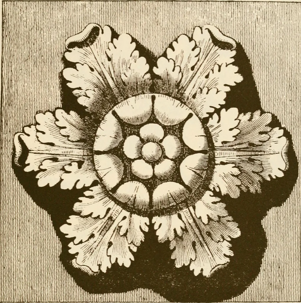 An illustration from A small collection of ancient rosettes as found on Roman monuments, 1913, leaf 16