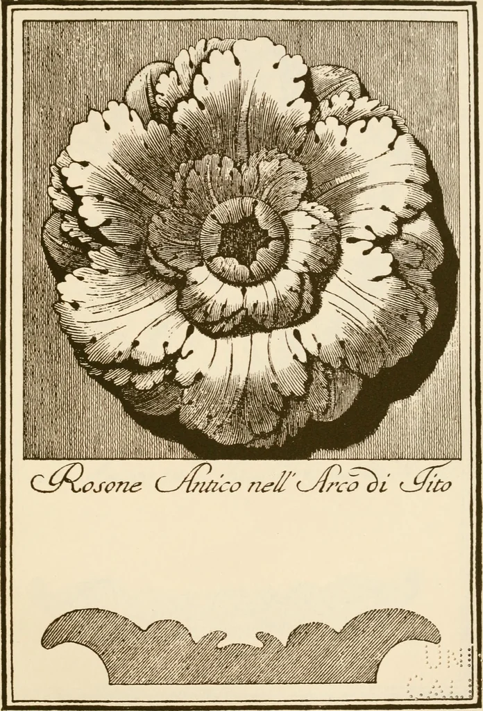 An illustration from A small collection of ancient rosettes as found on Roman monuments, 1913, leaf 22