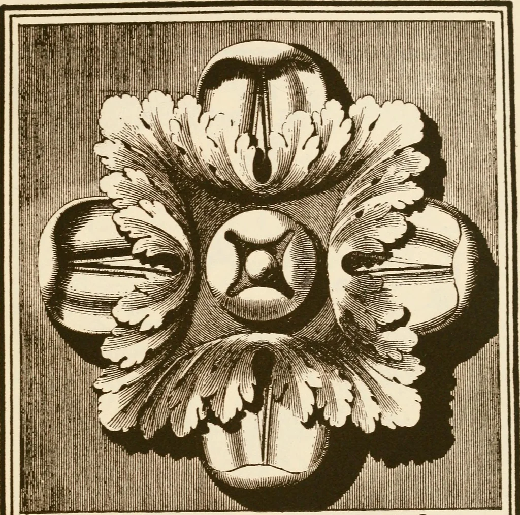 An illustration from A small collection of ancient rosettes as found on Roman monuments, 1913, leaf 34