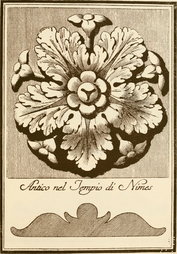 An illustration from A small collection of ancient rosettes as found on Roman monuments, 1913, leaf 36