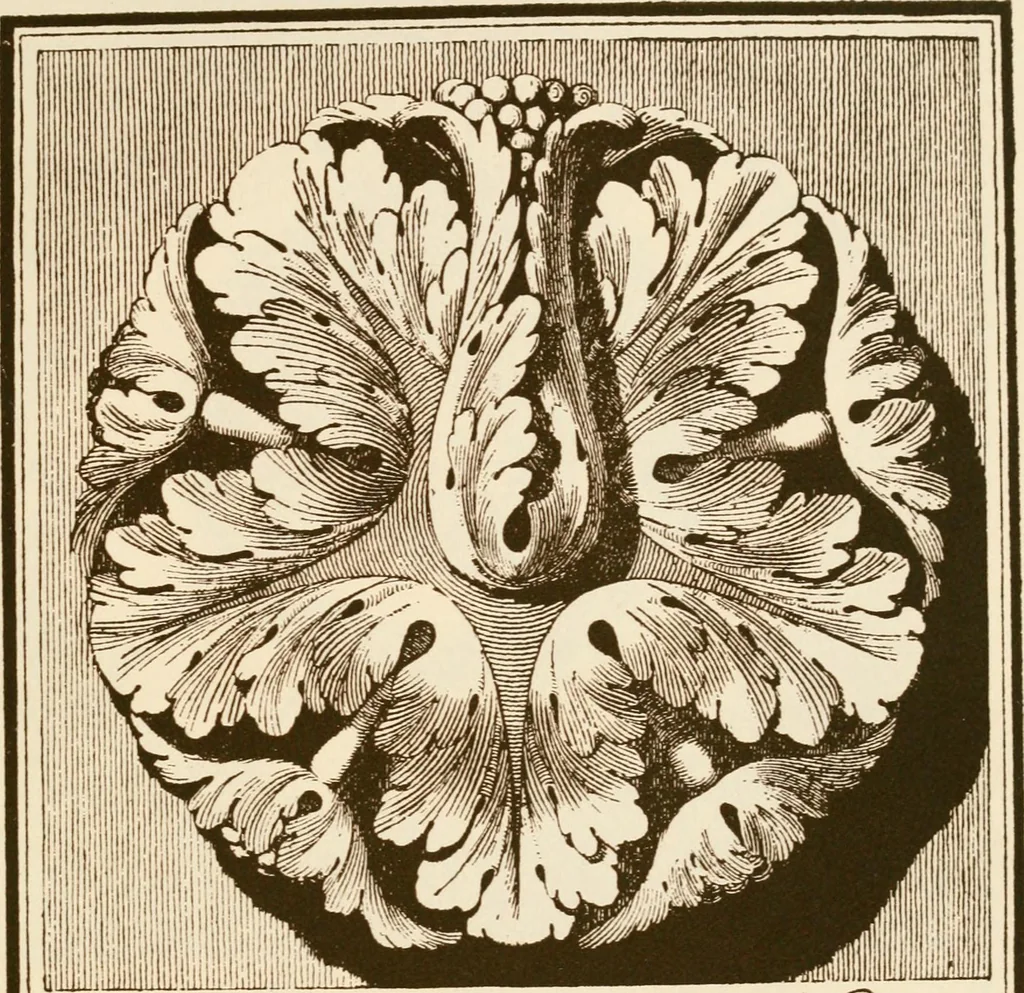 An illustration from A small collection of ancient rosettes as found on Roman monuments, 1913, leaf 38