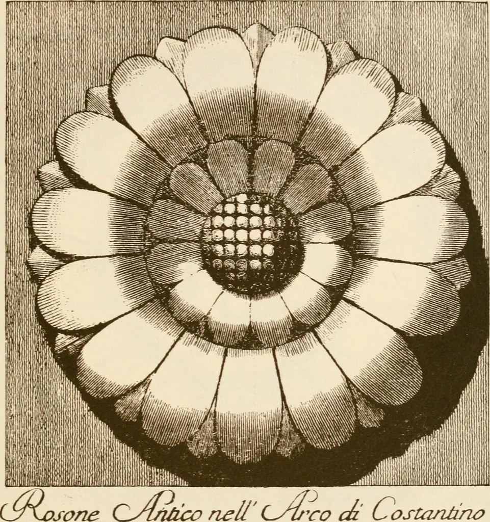 An illustration from A small collection of ancient rosettes as found on Roman monuments, 1913, leaf 40