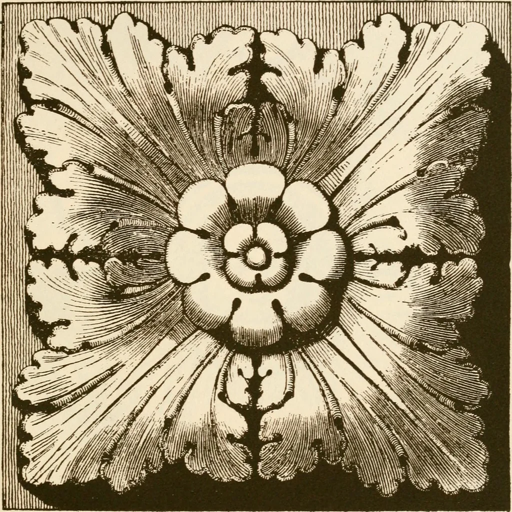 An illustration from A small collection of ancient rosettes as found on Roman monuments, 1913, leaf 52