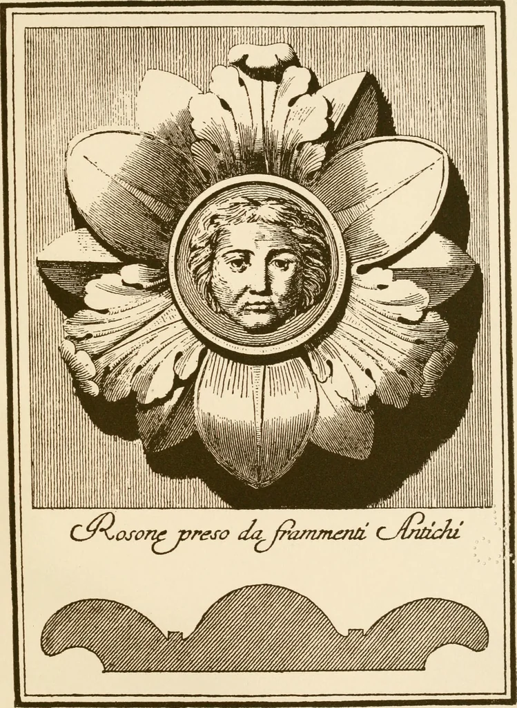 An illustration from A small collection of ancient rosettes as found on Roman monuments, 1913, leaf 54