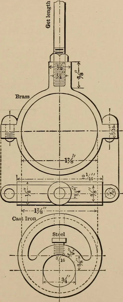 An illustration from Small engines and boilers; a manual of concise and specific directions for the construction of small steam engines and boilers of modern types ... for amateurs and others interested in such work, 1899, leaf 90