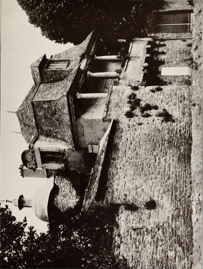 An illustration from Small French buildings; the architecture of town and country, comprising cottages, farmhouses, minor chateaux or manors with their farm groups, small town dwellings, and a few churches, 1921, leaf 142