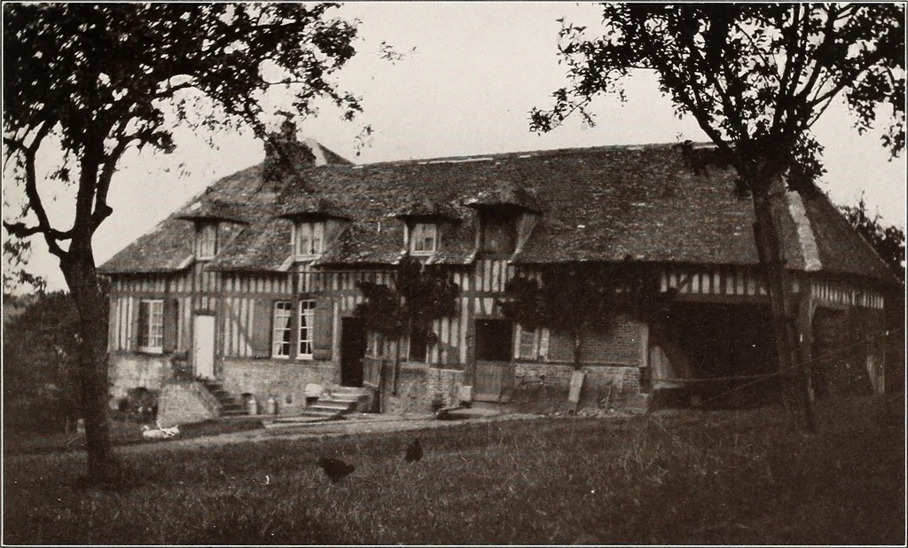 An illustration from Small French buildings; the architecture of town and country, comprising cottages, farmhouses, minor chateaux or manors with their farm groups, small town dwellings, and a few churches, 1921, leaf 164