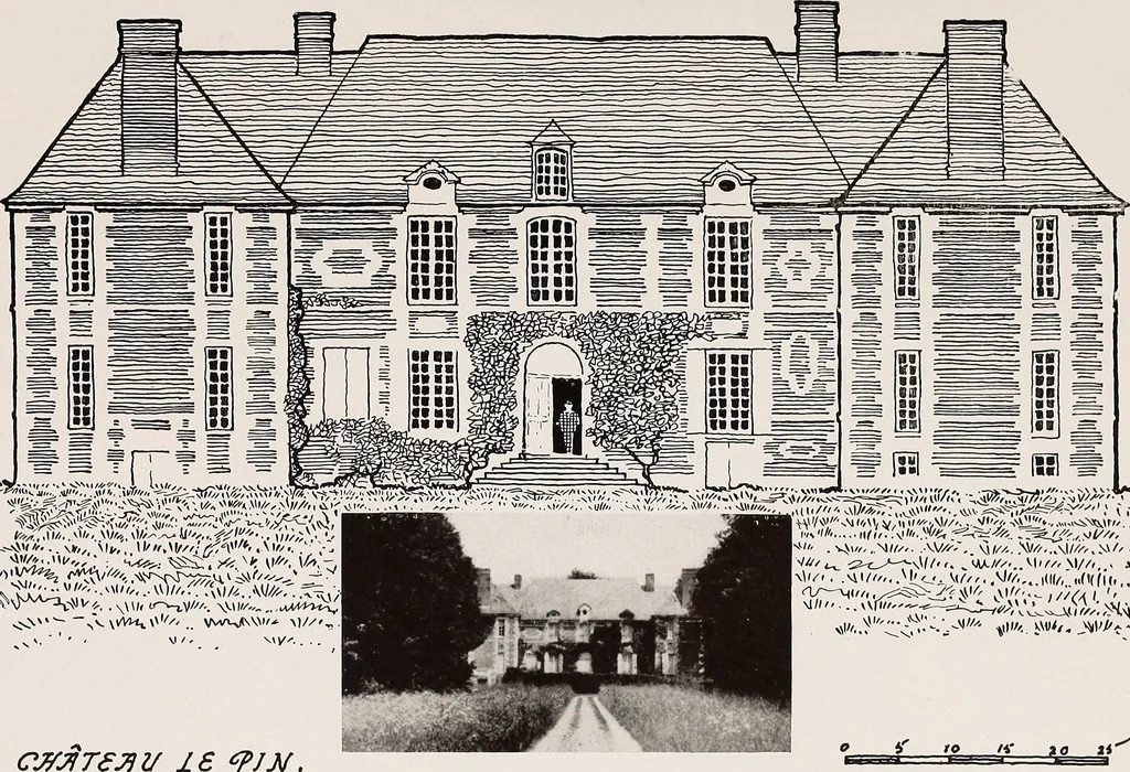 An illustration from Small French buildings; the architecture of town and country, comprising cottages, farmhouses, minor chateaux or manors with their farm groups, small town dwellings, and a few churches, 1921, leaf 200