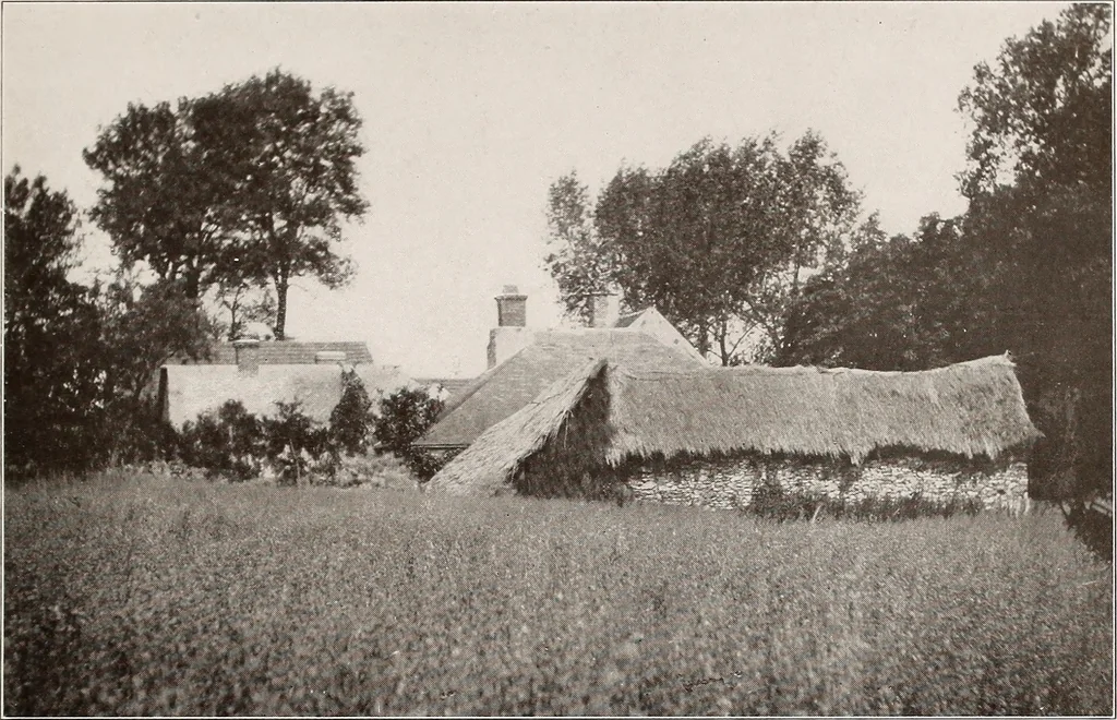 An illustration from Small French buildings; the architecture of town and country, comprising cottages, farmhouses, minor chateaux or manors with their farm groups, small town dwellings, and a few churches, 1921, leaf 230