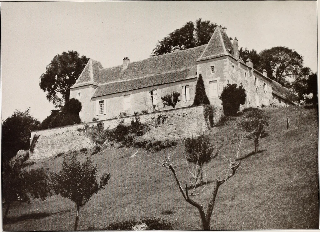 An illustration from Small French buildings; the architecture of town and country, comprising cottages, farmhouses, minor chateaux or manors with their farm groups, small town dwellings, and a few churches, 1921, leaf 236