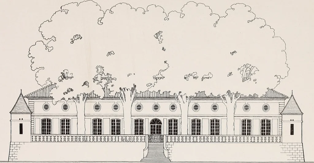 An illustration from Small French buildings; the architecture of town and country, comprising cottages, farmhouses, minor chateaux or manors with their farm groups, small town dwellings, and a few churches, 1921, leaf 246