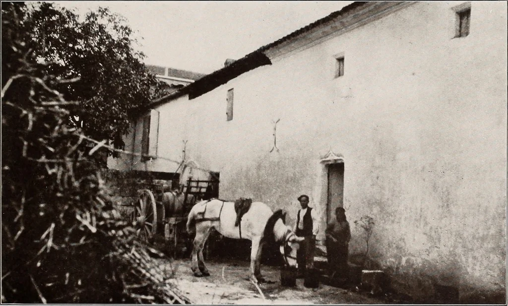 An illustration from Small French buildings; the architecture of town and country, comprising cottages, farmhouses, minor chateaux or manors with their farm groups, small town dwellings, and a few churches, 1921, leaf 250