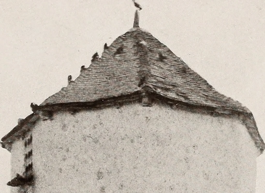 An illustration from Small French buildings; the architecture of town and country, comprising cottages, farmhouses, minor chateaux or manors with their farm groups, small town dwellings, and a few churches, 1921, leaf 264
