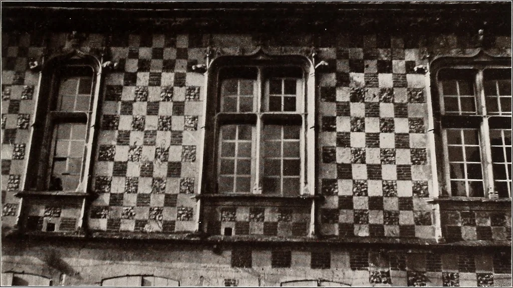 An illustration from Small French buildings; the architecture of town and country, comprising cottages, farmhouses, minor chateaux or manors with their farm groups, small town dwellings, and a few churches, 1921, leaf 268