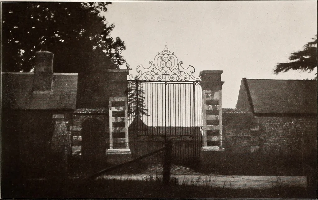 An illustration from Small French buildings; the architecture of town and country, comprising cottages, farmhouses, minor chateaux or manors with their farm groups, small town dwellings, and a few churches, 1921, leaf 274