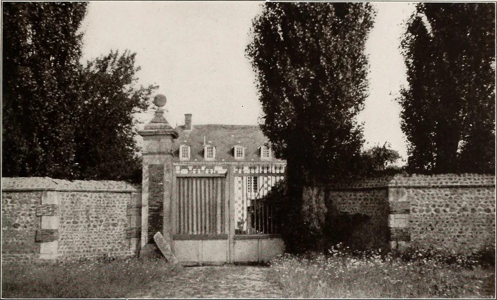 An illustration from Small French buildings; the architecture of town and country, comprising cottages, farmhouses, minor chateaux or manors with their farm groups, small town dwellings, and a few churches, 1921, leaf 278