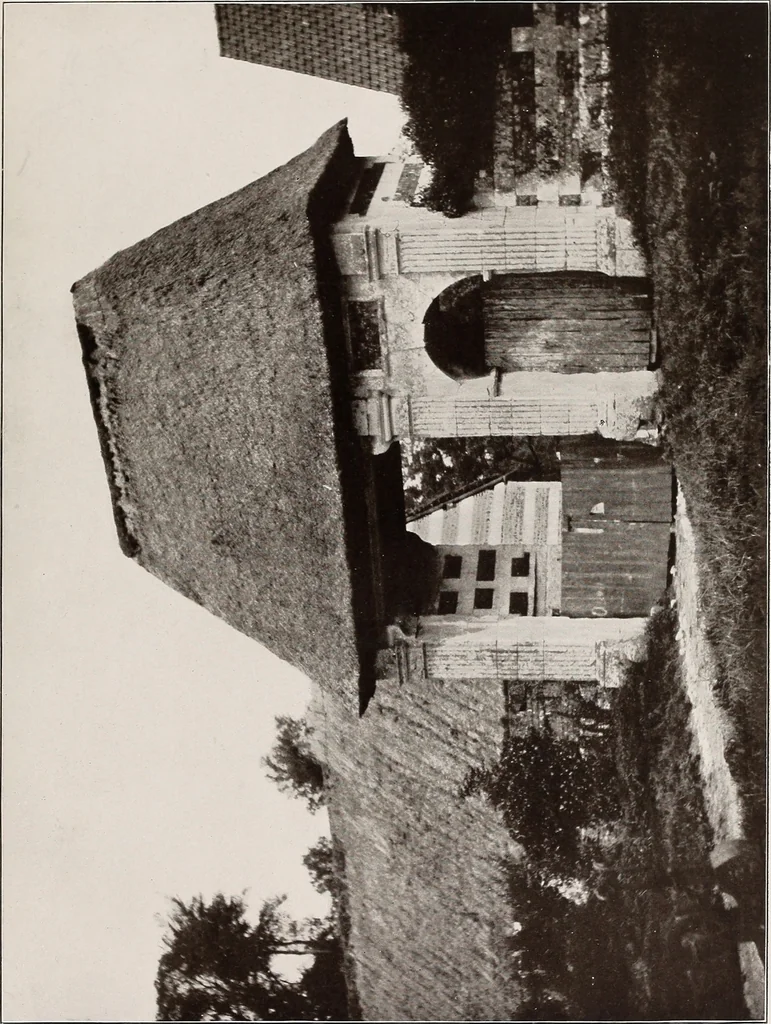 An illustration from Small French buildings; the architecture of town and country, comprising cottages, farmhouses, minor chateaux or manors with their farm groups, small town dwellings, and a few churches, 1921, leaf 280