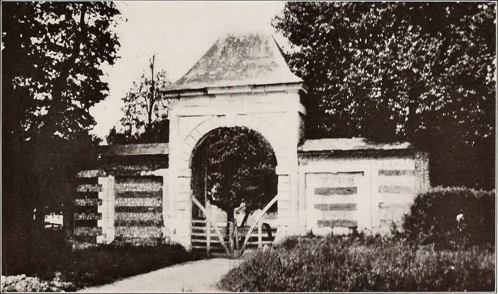 An illustration from Small French buildings; the architecture of town and country, comprising cottages, farmhouses, minor chateaux or manors with their farm groups, small town dwellings, and a few churches, 1921, leaf 286