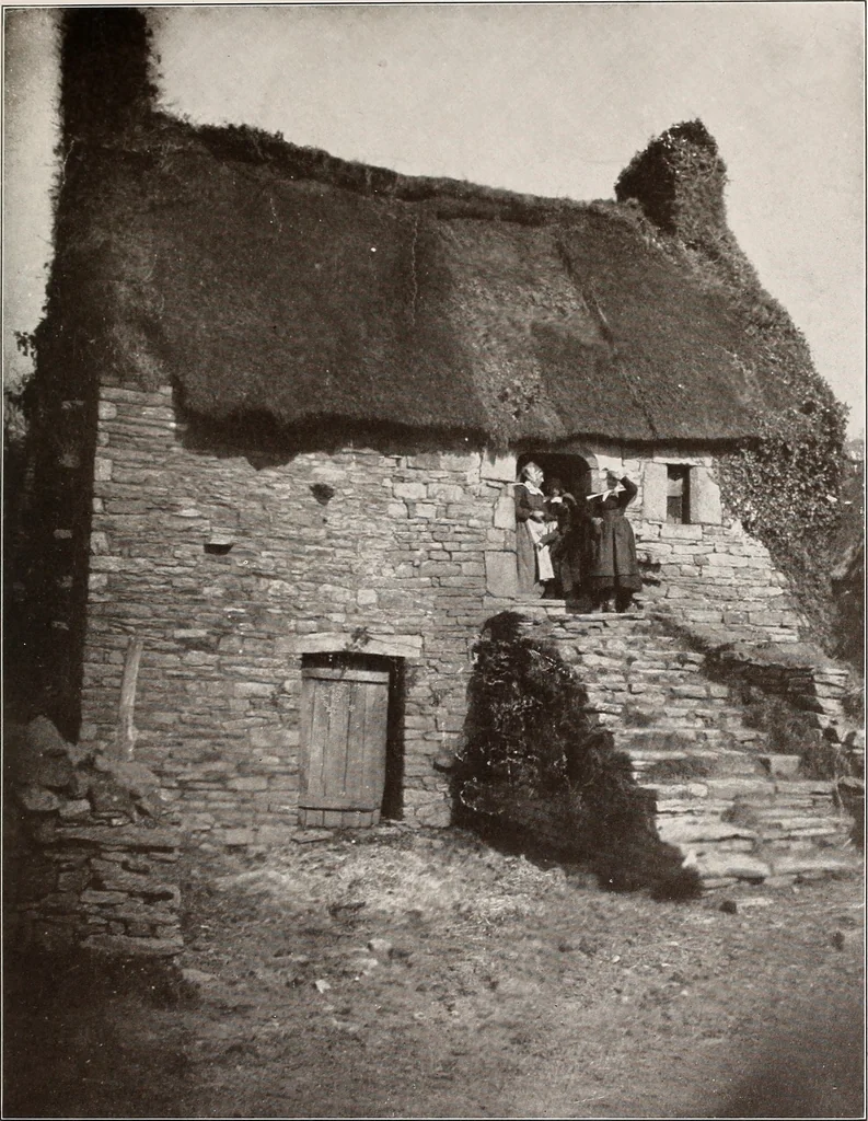 An illustration from Small French buildings; the architecture of town and country, comprising cottages, farmhouses, minor chateaux or manors with their farm groups, small town dwellings, and a few churches, 1921, leaf 30