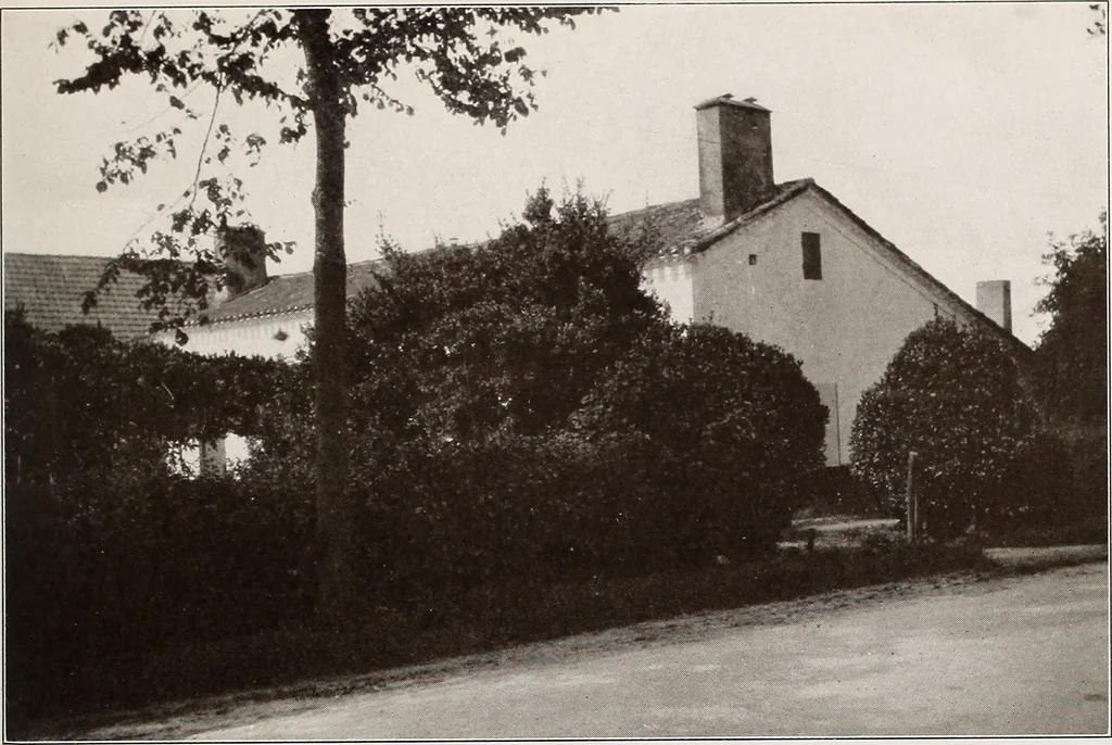 An illustration from Small French buildings; the architecture of town and country, comprising cottages, farmhouses, minor chateaux or manors with their farm groups, small town dwellings, and a few churches, 1921, leaf 76