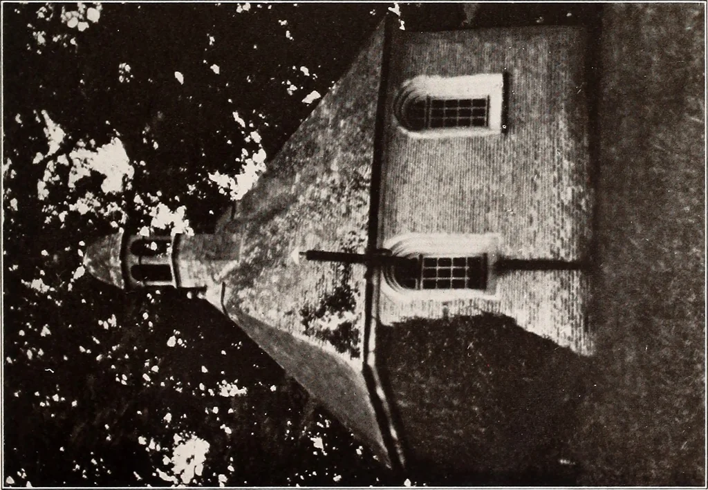 An illustration from Small French buildings; the architecture of town and country, comprising cottages, farmhouses, minor chateaux or manors with their farm groups, small town dwellings, and a few churches, 1921, leaf 82