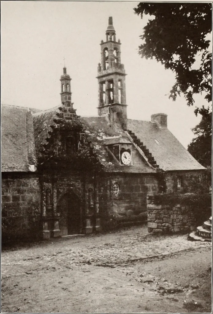 An illustration from Small French buildings; the architecture of town and country, comprising cottages, farmhouses, minor chateaux or manors with their farm groups, small town dwellings, and a few churches, 1921, leaf 86