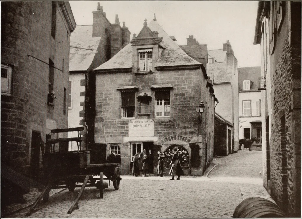 An illustration from Small French buildings; the architecture of town and country, comprising cottages, farmhouses, minor chateaux or manors with their farm groups, small town dwellings, and a few churches, 1921, leaf 94