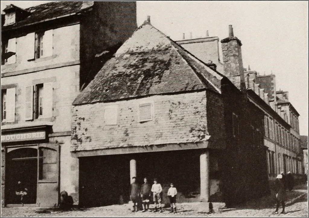 An illustration from Small French buildings; the architecture of town and country, comprising cottages, farmhouses, minor chateaux or manors with their farm groups, small town dwellings, and a few churches, 1921, leaf 98