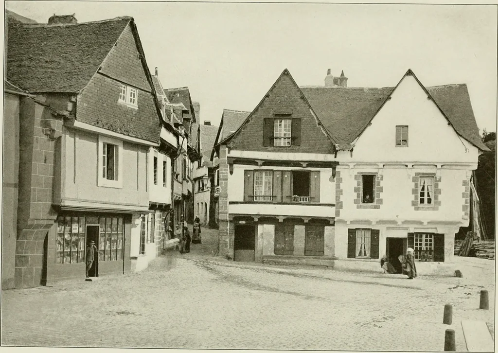 An illustration from Small French buildings; the architecture of town and country, comprising cottages, farmhouses, minor chateaux or manors with their farm groups, small town dwellings, and a few churches, 1921, leaf 102