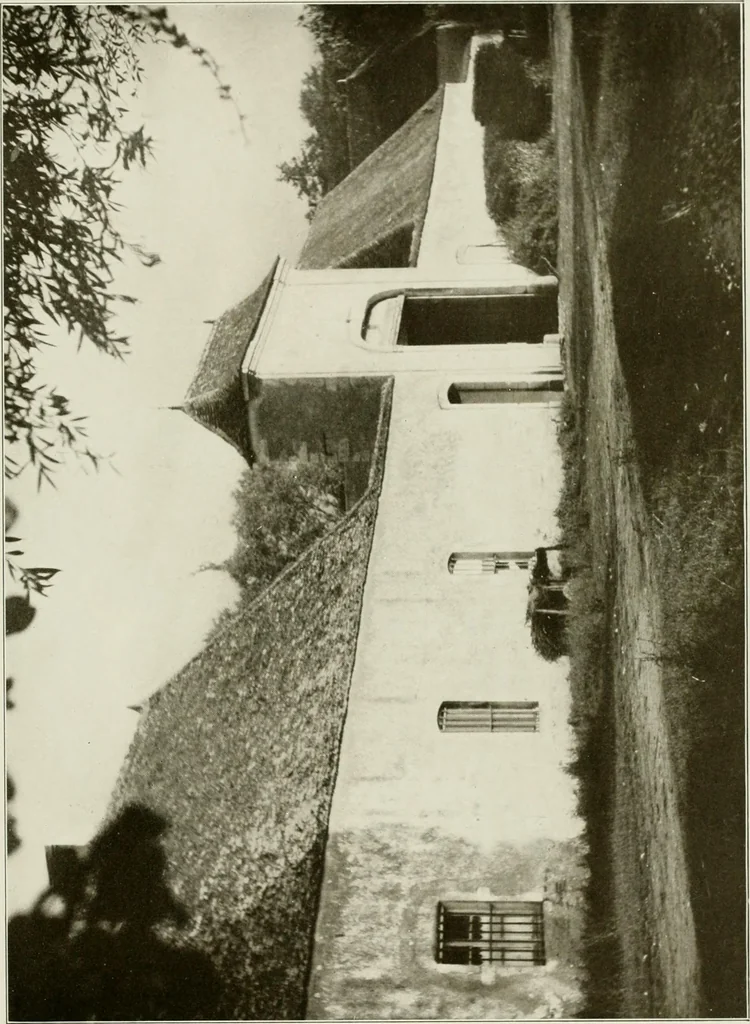An illustration from Small French buildings; the architecture of town and country, comprising cottages, farmhouses, minor chateaux or manors with their farm groups, small town dwellings, and a few churches, 1921, leaf 138