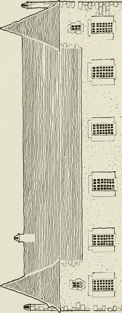 An illustration from Small French buildings; the architecture of town and country, comprising cottages, farmhouses, minor chateaux or manors with their farm groups, small town dwellings, and a few churches, 1921, leaf 152