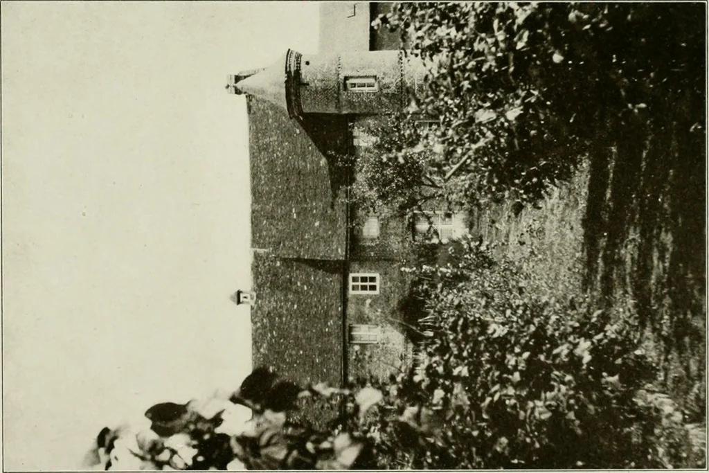 An illustration from Small French buildings; the architecture of town and country, comprising cottages, farmhouses, minor chateaux or manors with their farm groups, small town dwellings, and a few churches, 1921, leaf 162