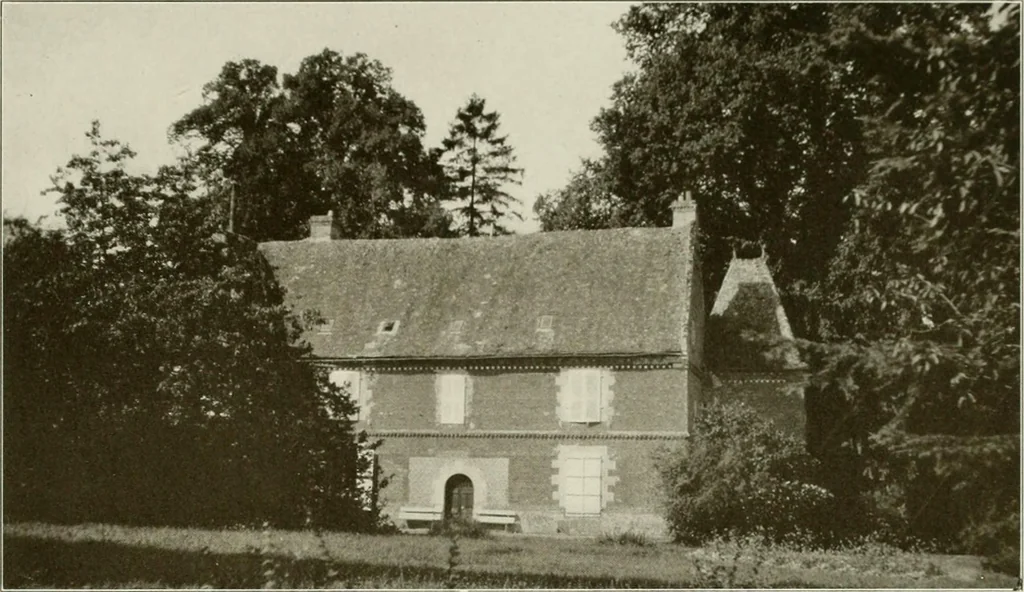 An illustration from Small French buildings; the architecture of town and country, comprising cottages, farmhouses, minor chateaux or manors with their farm groups, small town dwellings, and a few churches, 1921, leaf 174